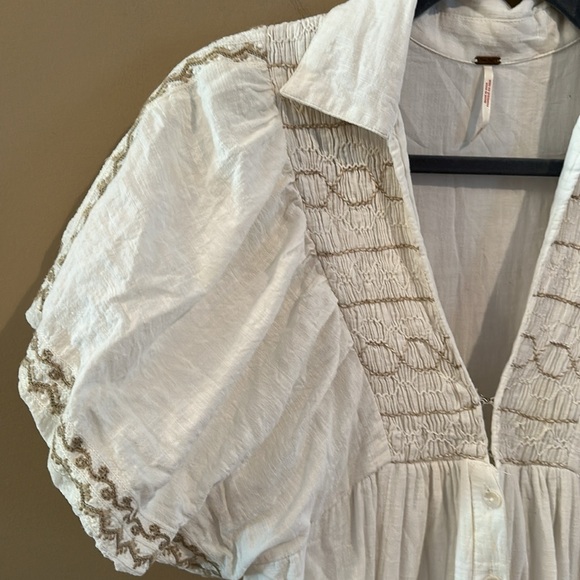 Free people Samantha Shirtdress in Ivory Combo - Picture 6 of 7